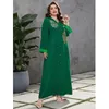 Ethnische Kleidung Abayas für muslimische Frauen Kapuze Eid Party Langes Maxi Kleid Truthahn Arabisch Kaftan Islam Robe Ramadan Vestidos Marokko Jalabiya