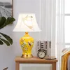 Lâmpadas de mesa DLMH Lâmpada de cerâmica chinesa liderou a moda de mesa de luxo criativa moderna para a sala de estar em casa, quarto de estudo