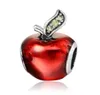 European Bead Fit Women Jewelry Red Apple Heart Shape Style för armband Ancient Silver DIY Pärlor Valentins dag Gift6489208