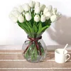 Decoratieve bloemen 20 STKS Tulp Kunstmatige Real Touch Boeket Nep Decoratie Voor Bruiloft Benodigdheden Home Decor Valentijnsdag