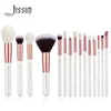 Jessup Professional Makeup Brushes Set 15st Make Up Brush Natural-Synthetic Foundation Powder Detail Eye Brush Pearl White T222 240311