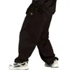 新しいFi Hiphop Harem Joggers Menカジュアルルーズバギーズボンストリートウェアプラスサイズのスウェットパンツコットトラックパンツ衣類X7JC＃