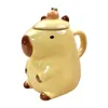 Canecas Capivara Teacup 450ml Caneca de Chá Presente Criativo Café Leite Porcelana para Favores Holiday Home Party Table