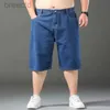 Herren -Shorts Herren Shorts Sommer große Männer Extra große Denim Shorts Street Kleidung Mode neue Koronkleidung Männliche neue Sports Casual Blue Jobs 46 24325