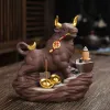 Burners 10 Kinds Reflux Incense Holder Luminous Dragon Backflow Waterfall Smoke Incense Burner Home Decor Teahouse Use Stick Censer