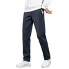 Men's Pants Elegant Fashion Harajuku Slim Fit Ropa Hombre Loose Casual All Match Sweat Pockets Thin Style Straight Leg