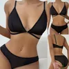 Soutien-gorge Ensembles Mesh Lingerie Érotique Ensemble Transparent Sous-Vêtements Sexy Soutien-Gorge Et Panty Costume Ultra-Mince Costumes Exotiques Porno