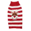 Vêtements pour chiens -Pull pour animaux de compagnie Vêtements pour animaux de compagnie Chiot Chat Hiver Chaud Col Roulé Motif De Renne De Noël Pour Petits Chiens