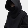 Autumn Ninja Streetwear Turtleneck Hoodies for Men Letter broderade Hip Hop Fashion Sweatshirts Y2K Vintage Fleece Hoody 240315