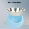 Fournitures Bols de nourriture pour chat en acier inoxydable Bol incliné à 15 ° pour chiens et chats Bols d'alimentation créatifs pour chaton et chiot protègent le cou antidérapant