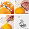 Peelers Easy Open Orange Peeler Rostfritt stål Lemon Parer Citrus Fruit Skin Remover Slicer Peeling Kitchen Gadget