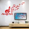 Autocollants salle de classe de musique Note acrylique miroir Stickers muraux pour chambre d'enfants salle de danse bricolage art décor salon chambre décoration murale