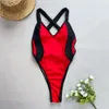 ワンピースビキニ新しいパッチワーク女性水着Bikini2024