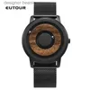 Relojes de pulsera Eutour Pareja Magnetic Drive Ball Show Para mujer Cuarzo Para Hombre Moda Camiseta Cuero Lienzo StrC24325