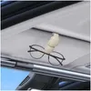 Autres accessoires intérieurs Clip de lunettes de soleil pour visière de voiture PU Le cuir de soleil en cuir Lunettes de billetterie pour cartons de garniture monteur de coiffe