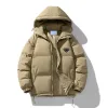 Moda tasarımcısı unisex tarzı erkekler kadın kış ceketi kalın sıcak pamuk kış kar kat yastıklı ceket aşağı yeni kapüşonlu çift soğuk geçirmez palto