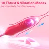 Rose Vibrator for Women 3-in-1 Tongue-N- Adult Sex Toy for Clitoral G-Spot Nipple Thrusting Vibrating Bullet Consoladores Vibradores vibrator sex toy egg