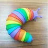 Fidget Toy Slug Party Articulated Flexible 3D Slug Joints Curled Relieve Stress Anti-Anxiety Sensory Toys For Children Aldult