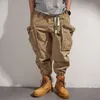 Plus Size American Outdoor Functi Camoue Tactical Cargo Pants Men byxor japanska harjuku högkvalitativa väskor joggar y0ri#