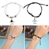 Charm Bracelets 2Pcs Couple Set Trendy Matching Bangle Fashionable Harajuku Style Wrist Chain Jewelry Gift For Him And Her