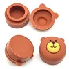 Potten 20 stks Beer Siliconen Pot Gezichtscrème Potten 5 ml Opbergdoos Olie Make-up Case Cosmetische Woonaccessoires Anti-aanbak container Fles