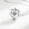 Ciondoli KOFSAC Collana in argento sterling 925 Regalo per le donne Anno Simpatico zodiaco Tigre Danzante Zircone Collane con ciondolo Gioielli di moda da donna