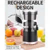 DUSENHO, Rechargeable Electric - Citrus Juicer, Portable Juicer with USB and Cleaning Brush, Suitable for Oranges, Lemons, Grapefruits