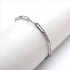 Chaîne 1pc 4 mm Nouveau 304 Bracelet de câble de chaîne en acier inoxydable Bracelet de chaîne pour hommes Bracelet ovale en argent doré Gift 19 cm de long 240325