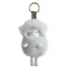 Porte-clés 2024 Tendance Véritable Porte-clés Femmes Mignon Dormir Mouton Pendentif Métal Voiture Porte-clés Sac Charmes Ornement Bijoux Bibelot Cadeaux