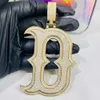 Bijoux Hip Hop avec numéro de Sier, pendentifs personnalisés en Moissanite glacée pour hommes et femmes