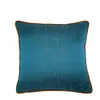 Kissenbezug aus Jacquard-Polyester, dekorativer Bezug mit Paspelierung, blau und grau, luxuriöser Komfort, 45 x 45 cm, 30 x 50 cm