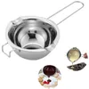 Outils de pâtisserie de cuisson 400ml 600ml Pot de fusion de chocolat en acier inoxydable Double chaudière Bol de lait Beurre Candy Warmer pour et goutte de bougie Otvdy