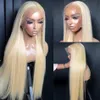 13x6 613 Blonde HD Transparent Lace Frontal Human Hair Wigs for Women Straight Pre Plucked 613 13x4 Lace Front Human Hair Wigs