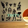 Çıkartmalar Vinil Duvar Çıkartma Mısır Mısır Tanrıları Anubis Ra Seth Apis Nefertiti Kleopatra Stickers Home İç Çıkarılabilir Yatak Odası Dekor