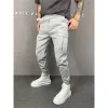 Automne Casual Harem Pantalons de survêtement Lâche Grande poche Pantalon de jogging Hommes Vêtements Streetwear Hip Hop Joggers Harajuku Sport Pantalon W6dW #