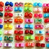100PCS Handmade Dog Bows Exquisite Fashion Hair For Small Dogs Rubber Band Pet Grooming Accessories Supplies 240314