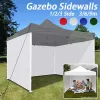 Gazebos Canopy Tent Sidewall 프레임 및 맨 위 커버 방수 옥스포드 천 전망대 야외 접이식 측면 벽 텐트 BBQ