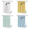 Rideaux Nordique moderne minimaliste Polyester imperméable rideau de douche tissu cloison rideau de douche fournitures de salle de bain pour envoyer 12 crochets