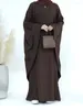 Etniska kläder Ramadan Khimar Abaya Dubai Saudiarabien Turkiet Islam Muslim Modest Dress Prayer Clothes for Women Kebaya Robe Femme