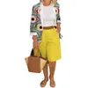 Survêtements pour femmes Femmes Outfit Mince Summer Casual Impression Blazer Manteau Shorts Set Streetwear