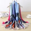 Sarongs modieuze gestreepte halslijn trendy satijnen sjaal nieuwe geprinte strandhanddoek dames zonnescherm luxueuze 180x90 cm sjaal 240325