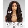 Getshow Brown Wigs for Women Long Curly Layered Lace Wig Side Part