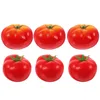 Decorative Flowers 6pcs Artificial Tomato Fake Foams Plastic Vegetables