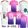 2024 2025 Allemagne Home Soccer Jerseys Hummels Kroos Gnabry Werner Draxler Reus 24 25 Muller Gotze Hommes Chemises de football à manches longues S-4XL