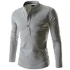 Men's T Shirts 2024 Autumn Korean Edition Solid Standing Neck Bottom Long Sleeved T-shirt