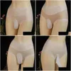 Underpants Sissy Pouch Panties Men Ice Silk Smooth Underwear Jj Set Seamless See Through Lingerie Hip Lifting High Elastic Bikini Drop Otar1