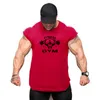 Gymnases Entraînement Sleevel T-shirt Cott Stringer Débardeur Hommes Bodybuilding Vêtements Fitn Mâle Sportwear Gilets Muscle Singlets F3OH #