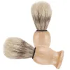 Woody Nylon Beard Cleaning Material Rakaver Brush Borstles rakverktyg man man rakar borstar duschrumstillbehör rena hem