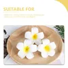 Dekorativa blommor 20 datorer konstgjorda frangipani hårstift tillbehör för flickor icke-halkhuvudbonad tillbehör kvinnor klämmor plumeria blommor järn