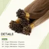 Extensies Rijke keuzes 100 strengen I tips Haarextensies Pre Bonded Stick Tips Haarverlenging Echt menselijk haar Cold Fusion Hair Extensions